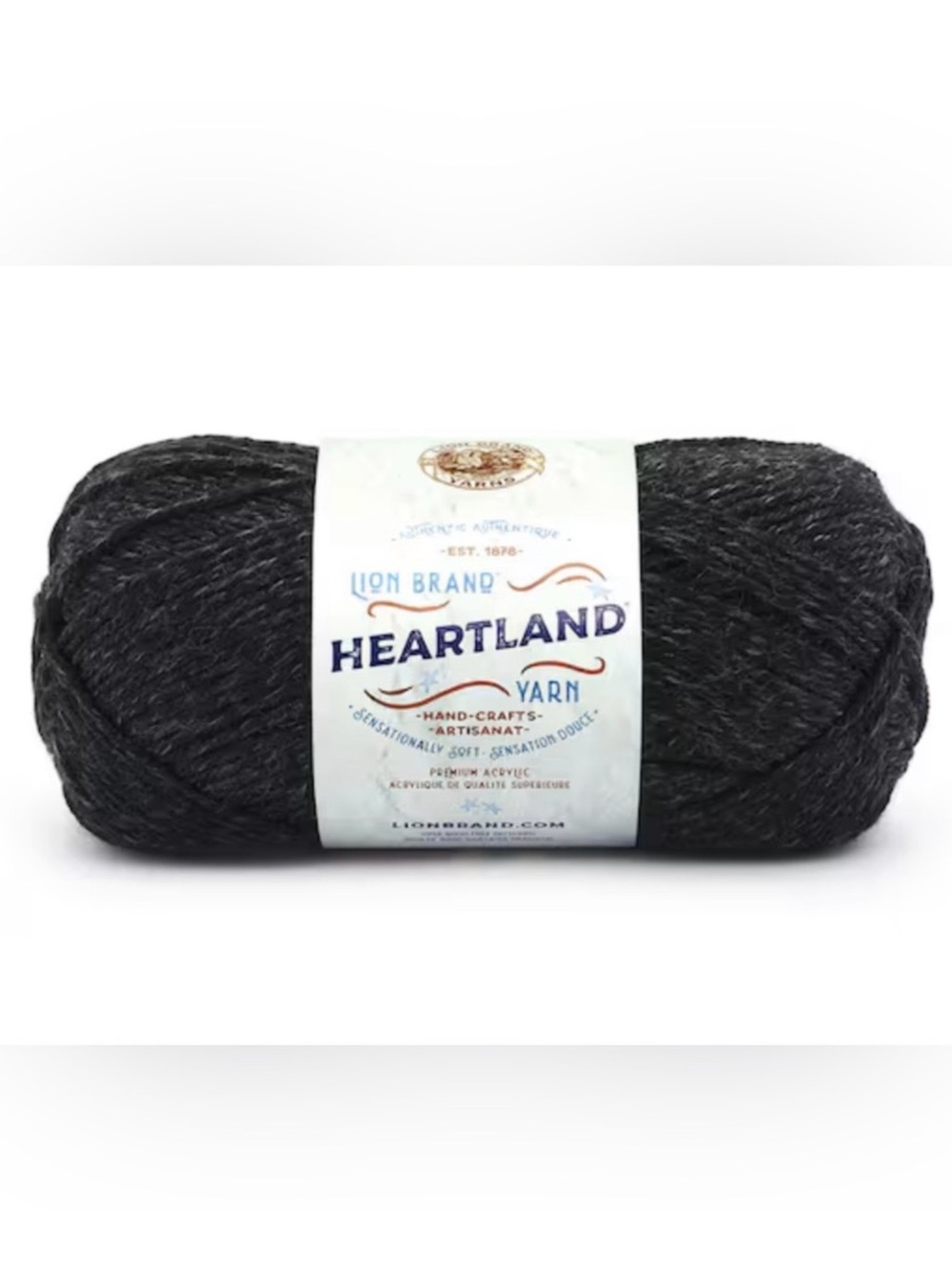 Lion Brand Heartland Acrylic Yarn - Black